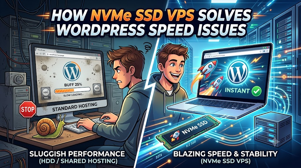 How NVMe SSD VPS Solves WordPress Speed Issues