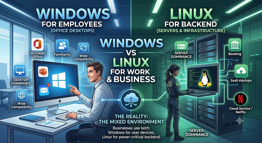 Windows vs Linux for Work & Business