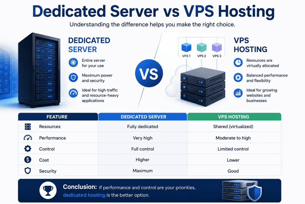 we provide both Dedicated Server vs VPS Hosting at low cost