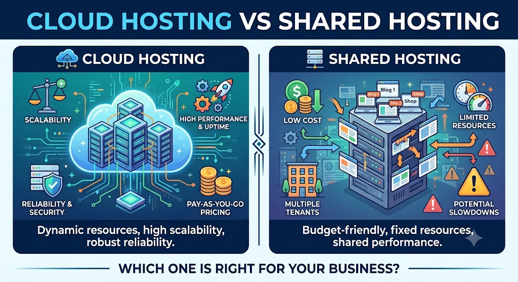 Cloud Hosting vs Shared Hosting