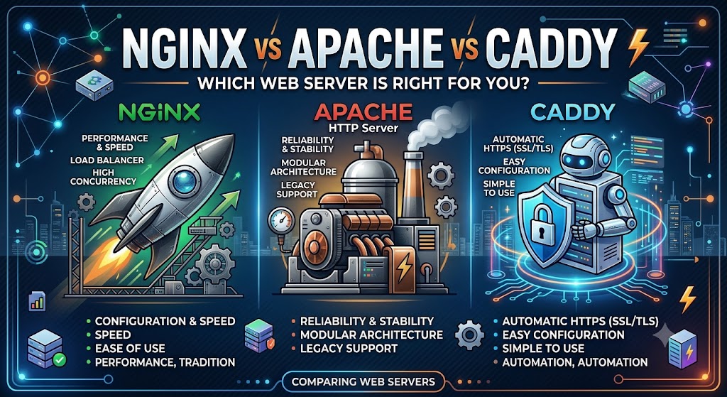 Nginx vs Apache vs Caddy