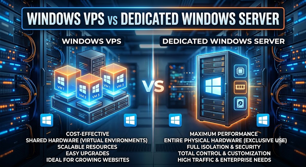 Windows VPS vs Dedicated Windows Server